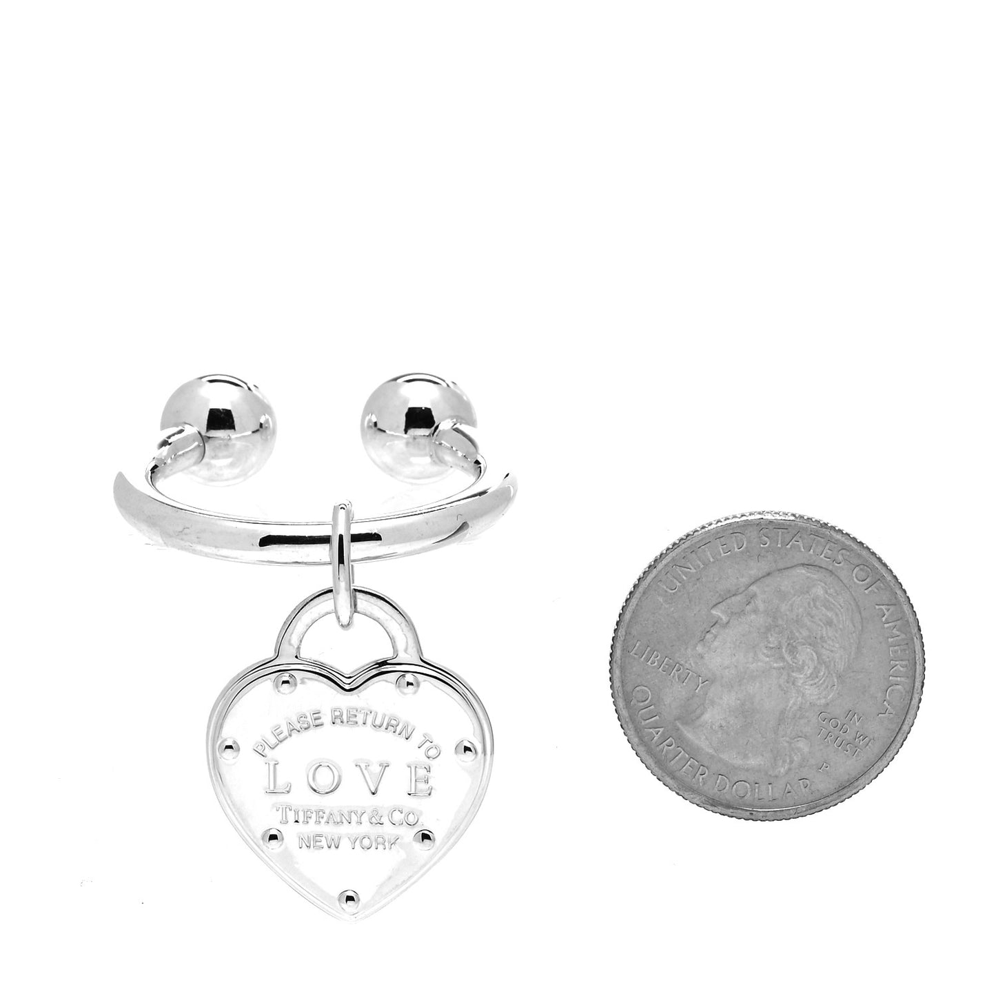 Sterling Silver Return To Tiffany Love Heart Key Ring