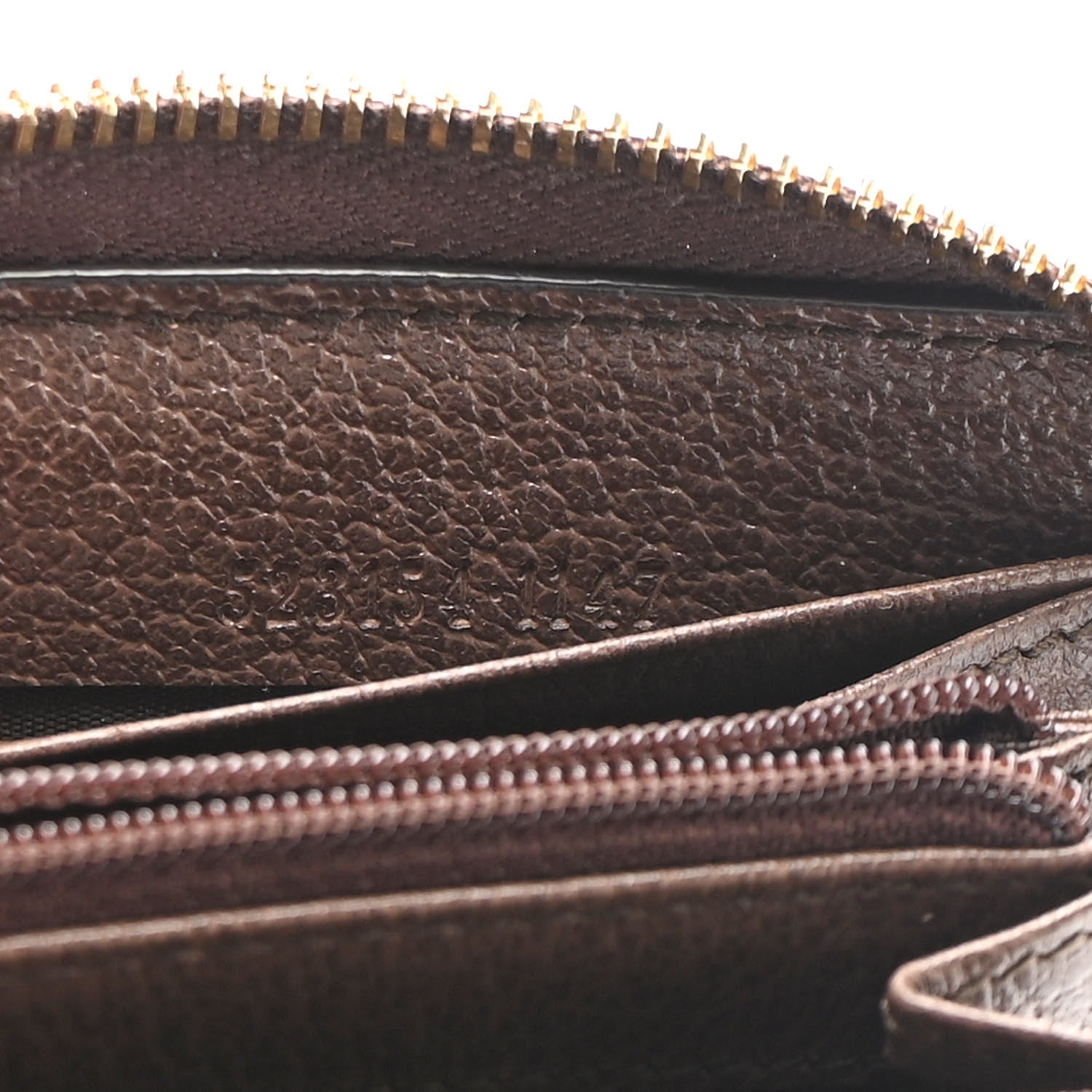 Gucci GG Supreme Monogram Web Ophidia Zip Around Wallet Brown 7 of 13