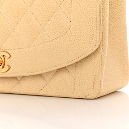 Chanel Caviar Quilted Medium Single Flap Beige 11 of 13