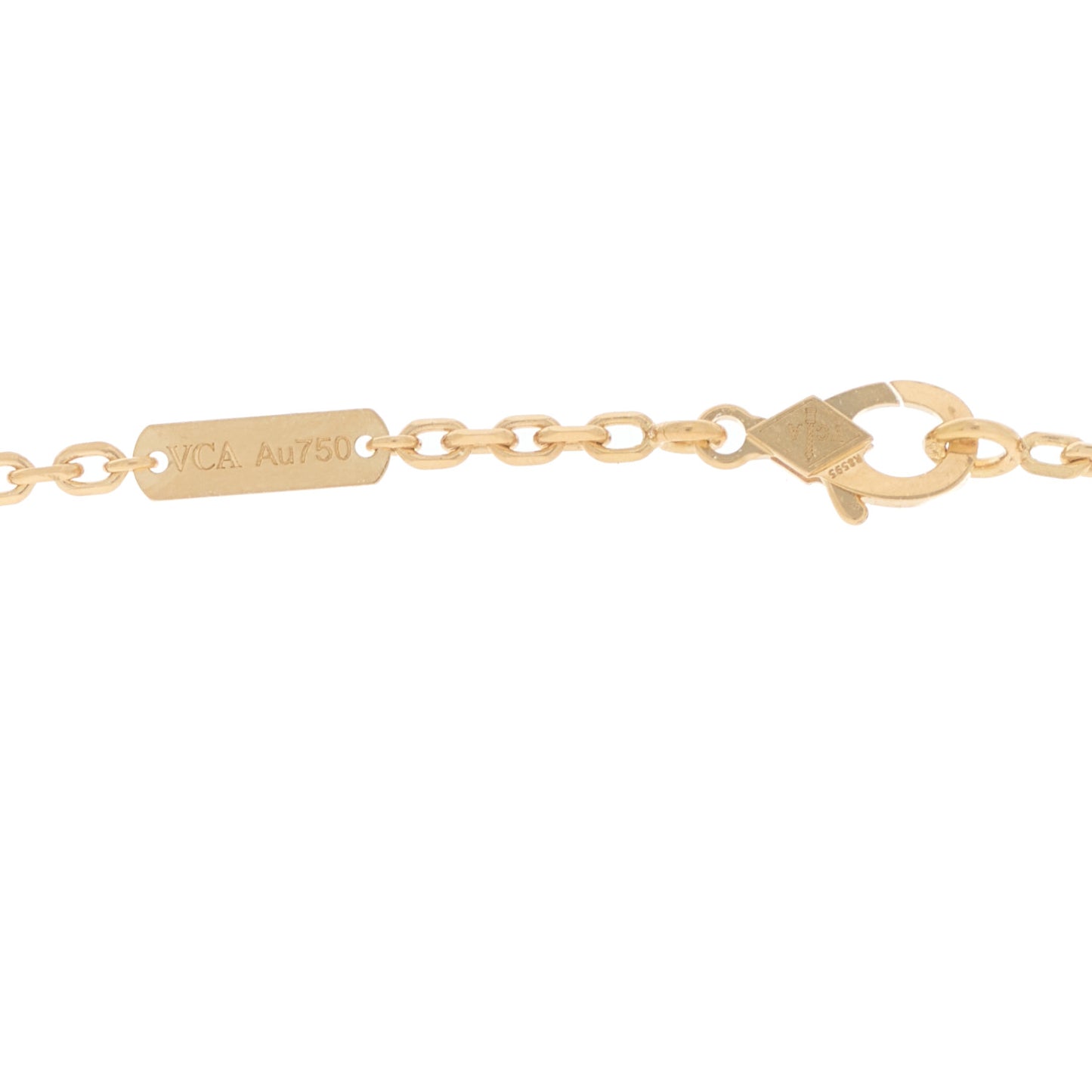18K Yellow Gold Byzantine Alhambra Pendant Necklace