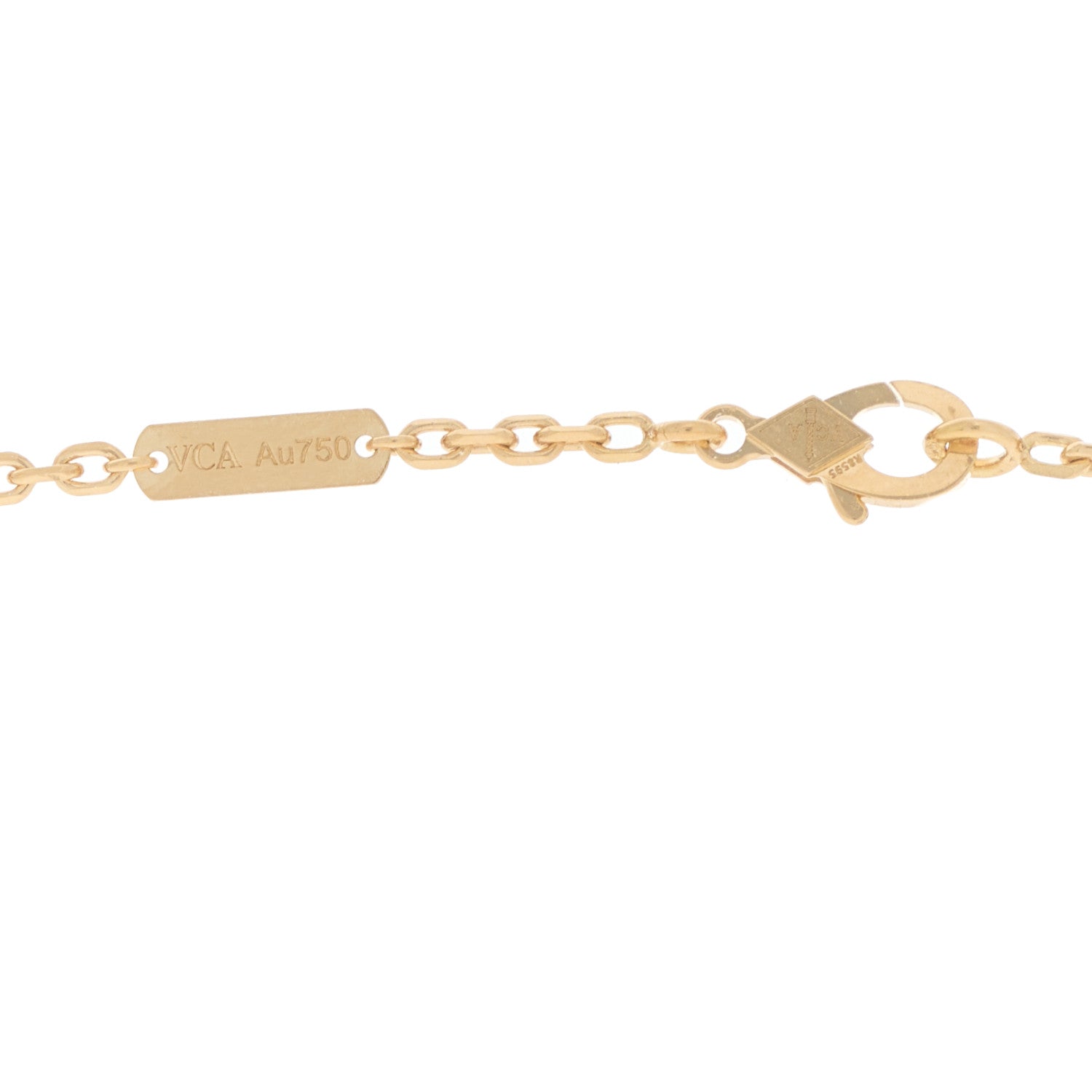 Van Cleef & Arpels 18K Yellow Gold Byzantine Alhambra Pendant Necklace 4 of 5