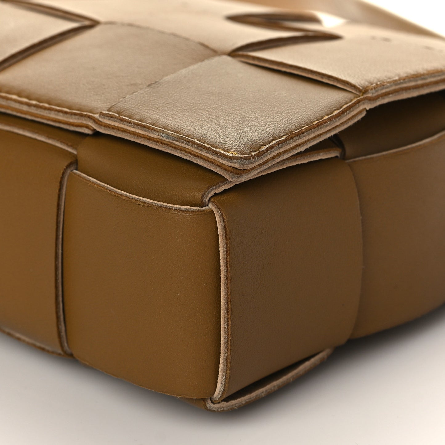 Lambskin Maxi Intrecciato Cassette Crossbody Bag Acorn