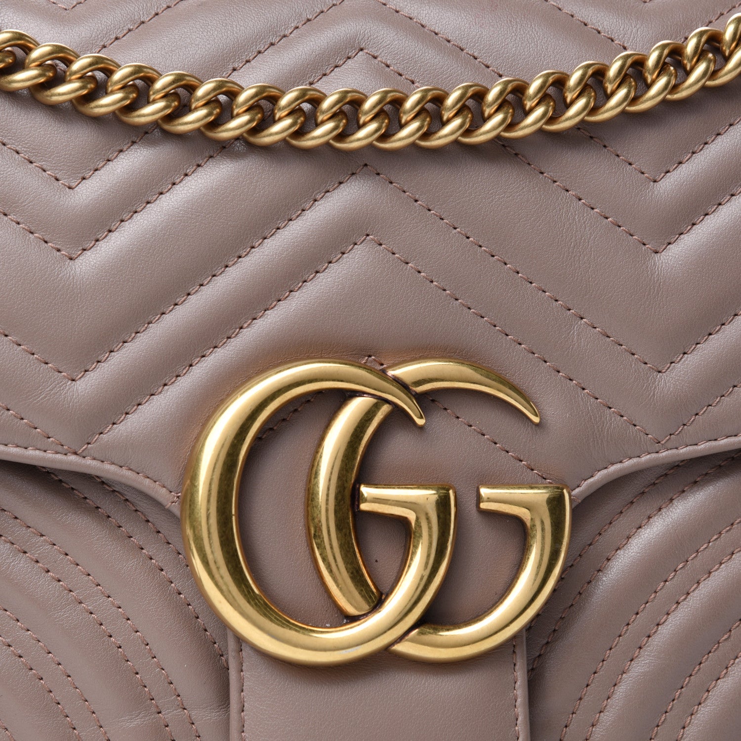 Gucci Calfskin Matelasse Medium GG Marmont Shoulder Bag Porcelain Rose 11 of 11