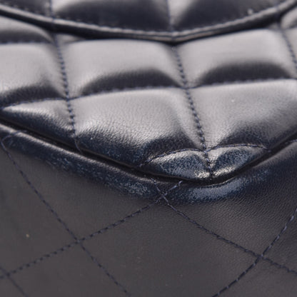 Chanel Lambskin Quilted Jumbo Double Flap Navy 14 of 14