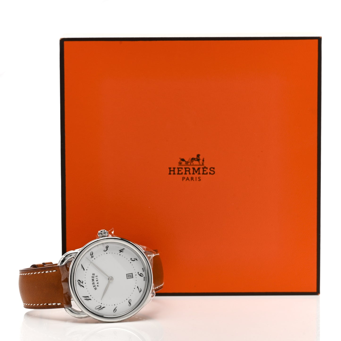 Stainless Steel Barenia 40mm Arceau Quartz Watch Fauve