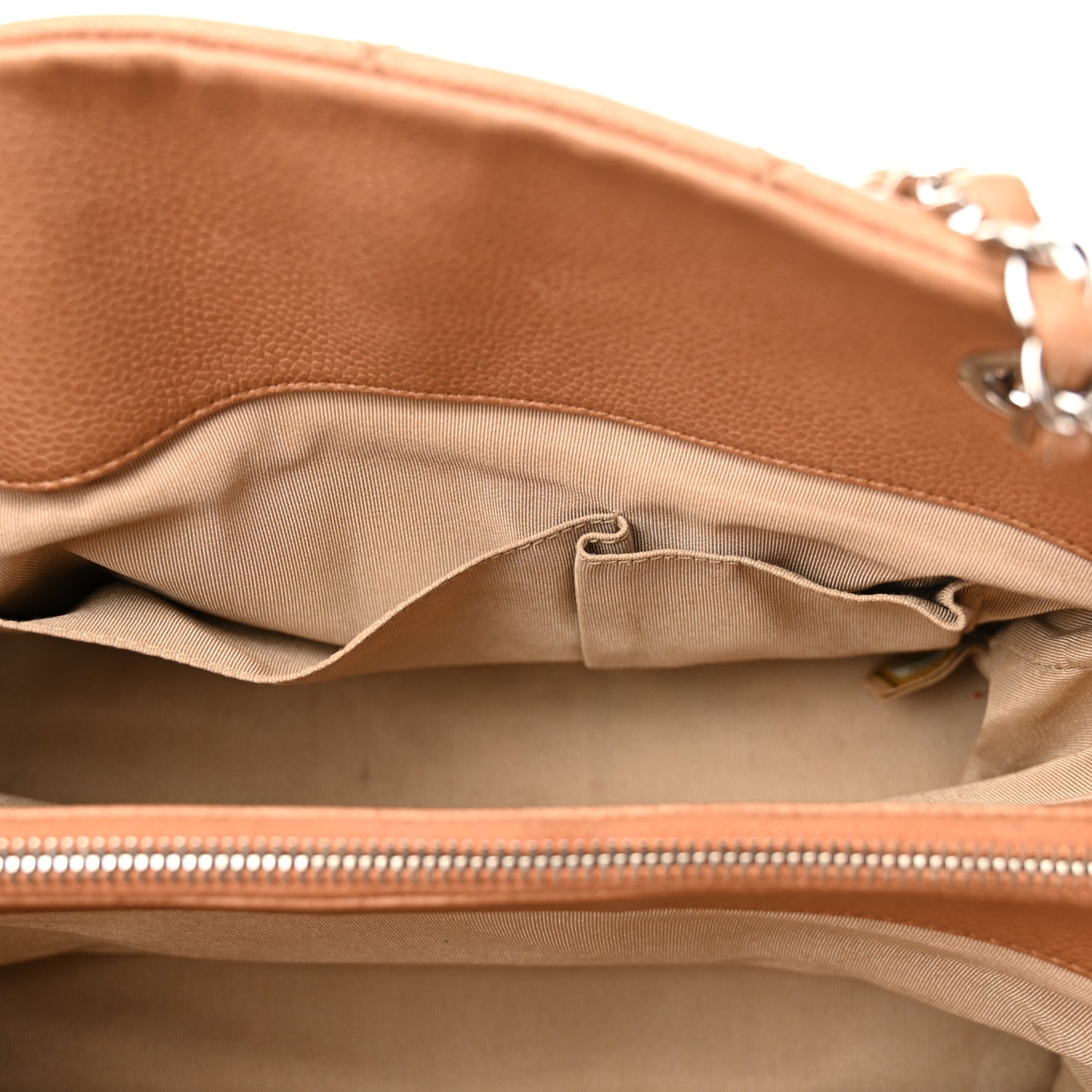 Caviar Quilted Timeless CC Shopping Tote Brown