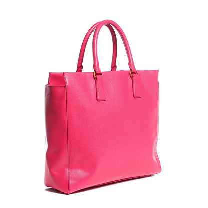 Prada Saffiano Lux Double Handle Shopping Tote Peonia 3 of 10
