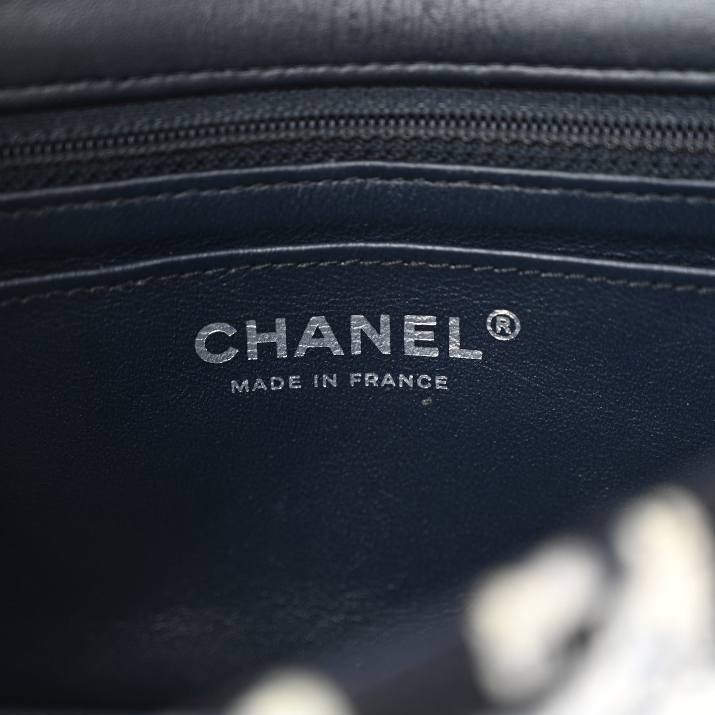 Tweed Quilted Mini Rectangular Flap Black Ecru White Blue