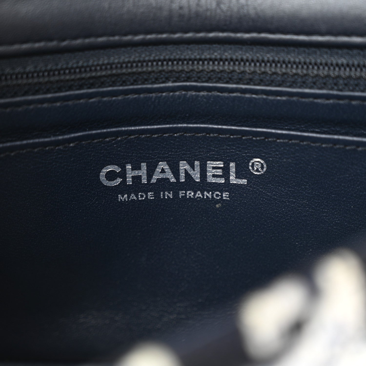 Chanel Tweed Quilted Mini Rectangular Flap Black Ecru White Blue 6 of 12