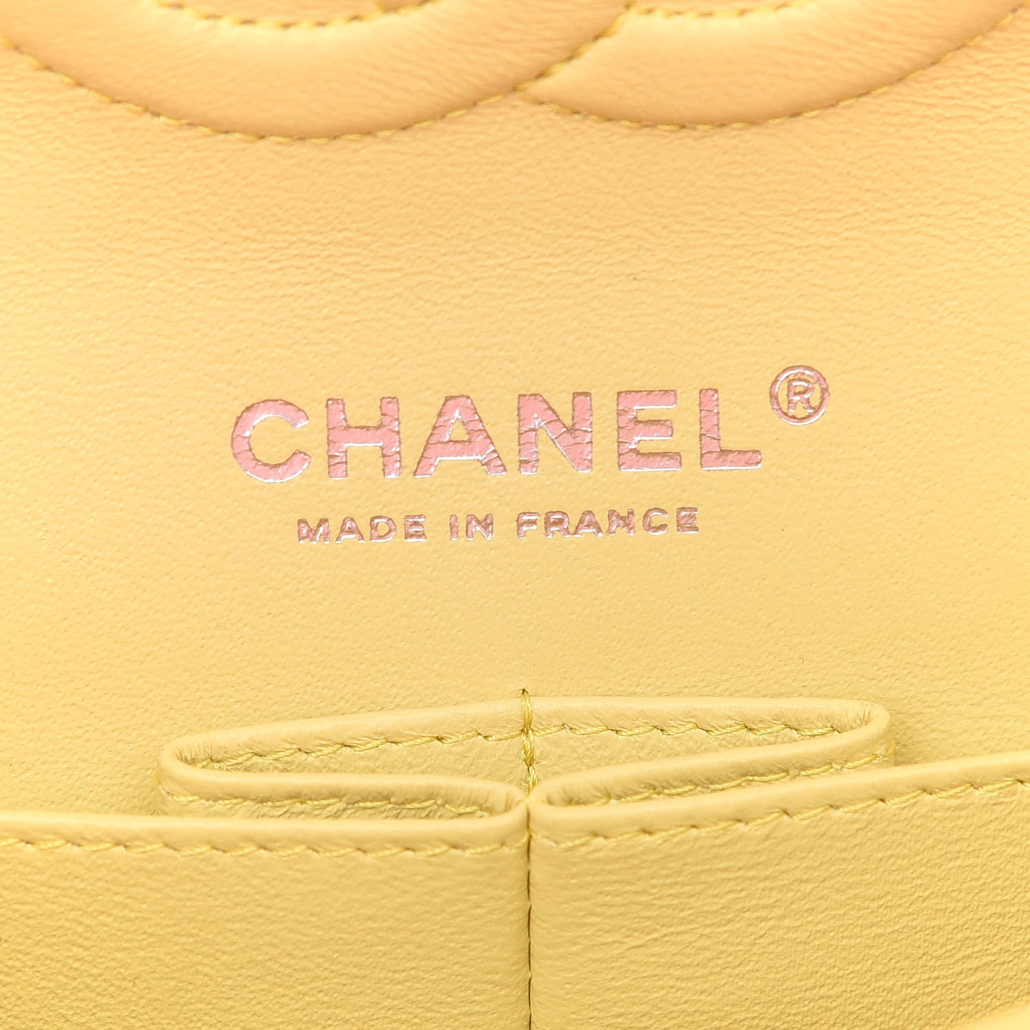 Chanel Caviar Quilted Medium Double Flap Light Yellow 7 of 8