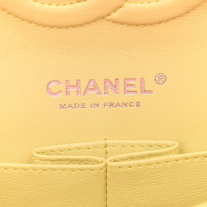 Chanel Caviar Quilted Medium Double Flap Light Yellow 7 of 8