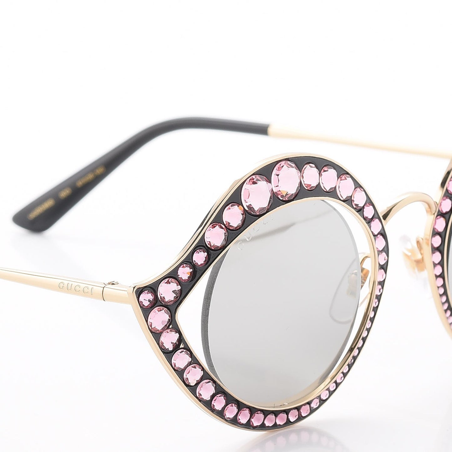 Metal Crystal Cat Eye Sunglasses GG0046/S Light Pink