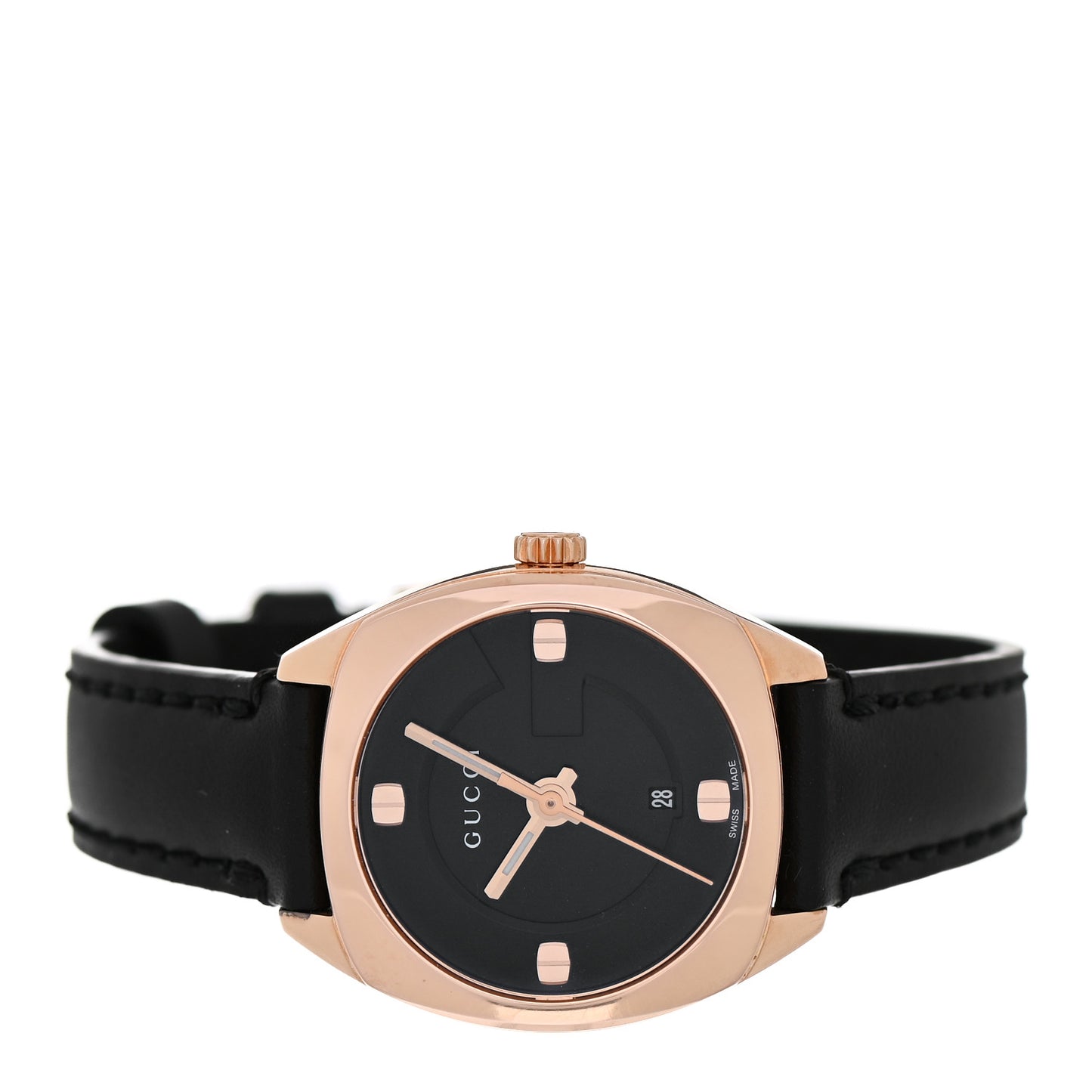 Stainless Steel Calfskin 29mm GG2570 Quartz Watch Black