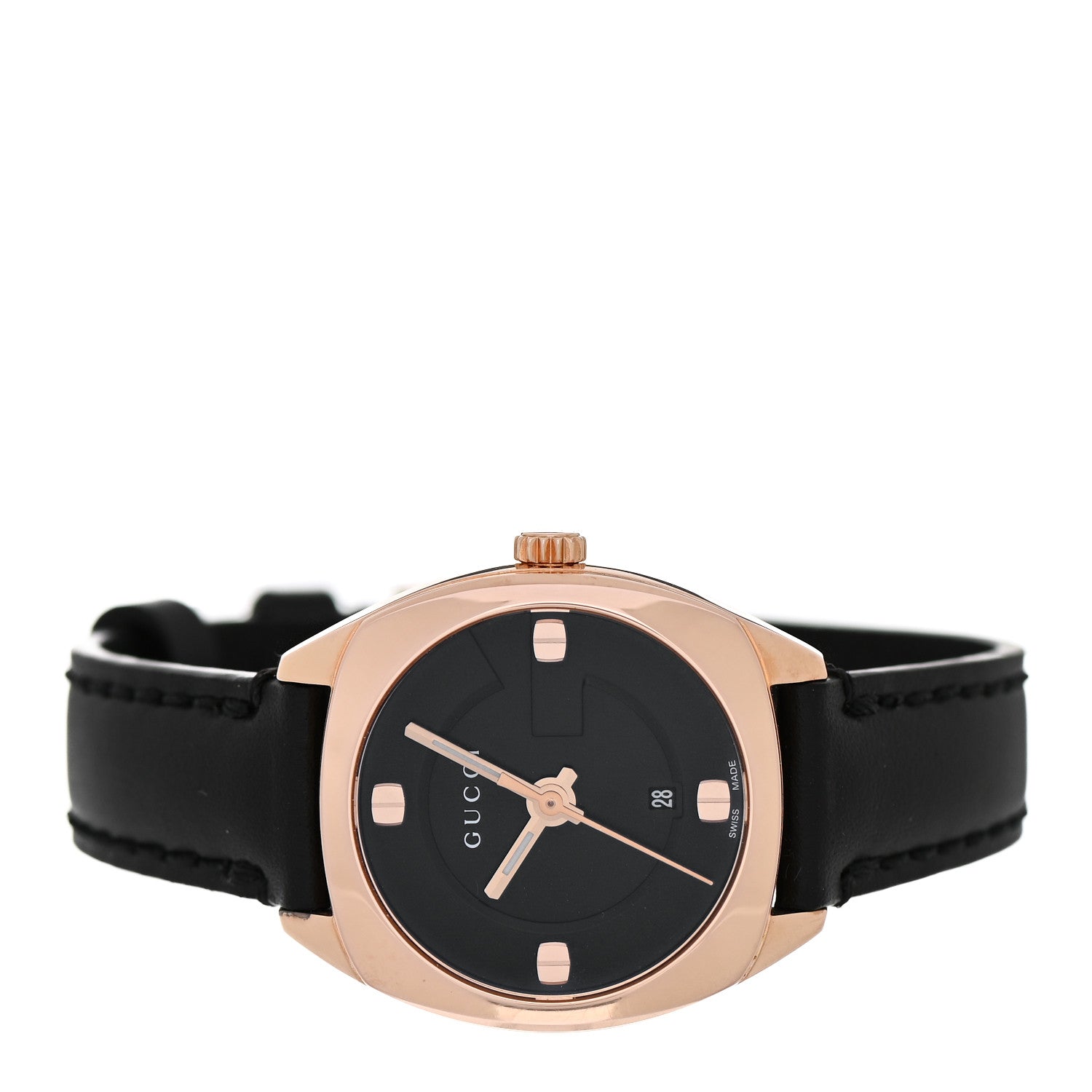 Gucci Stainless Steel Calfskin 29mm GG2570 Quartz Watch Black 2 of 4
