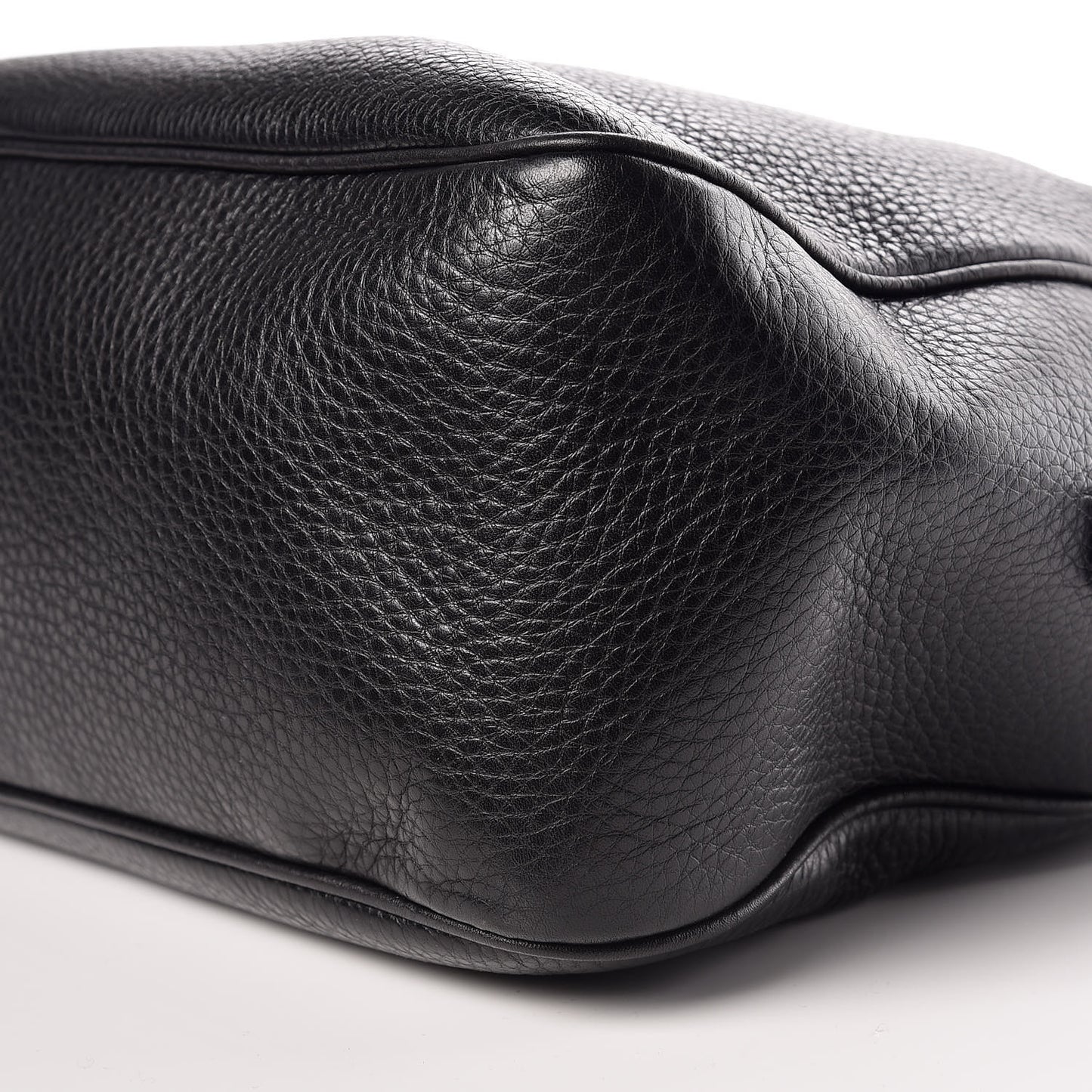 Pebbled Calfskin Medium Soho Bowler Black