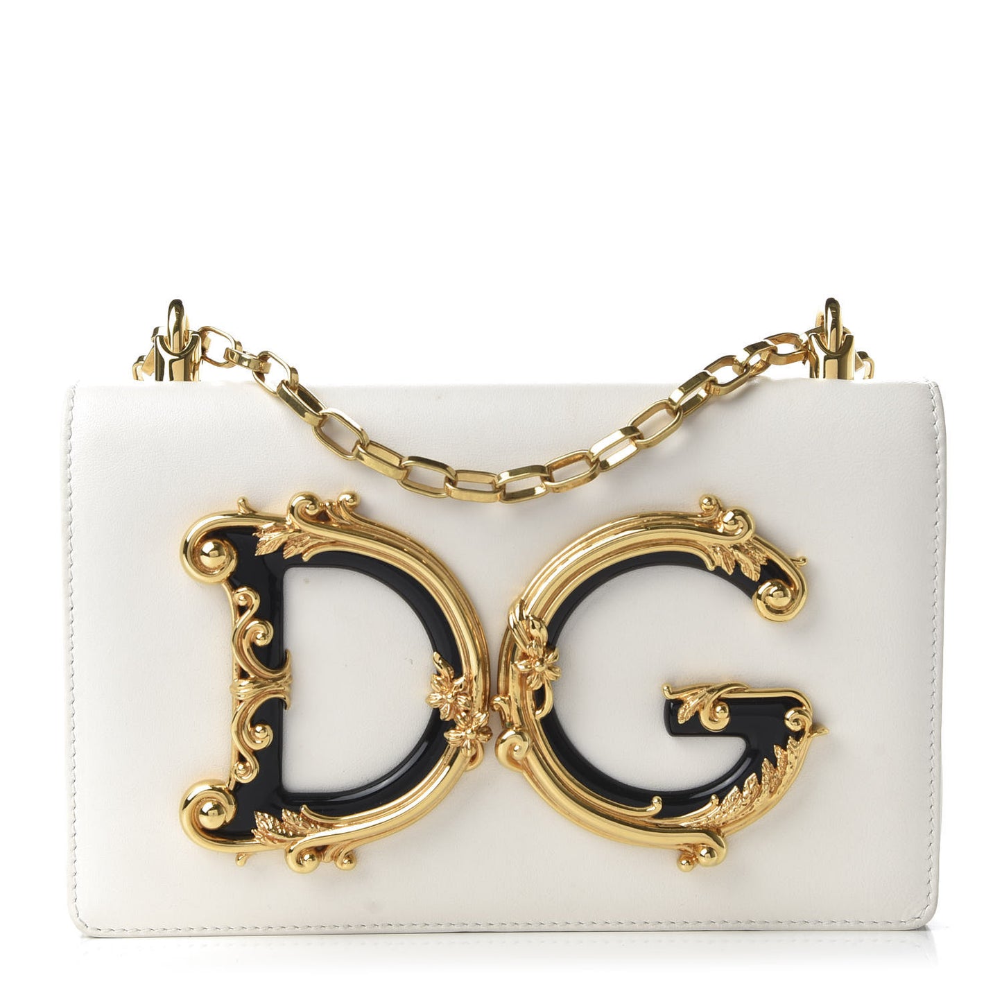 Nappa DG Girls Shoulder Bag White