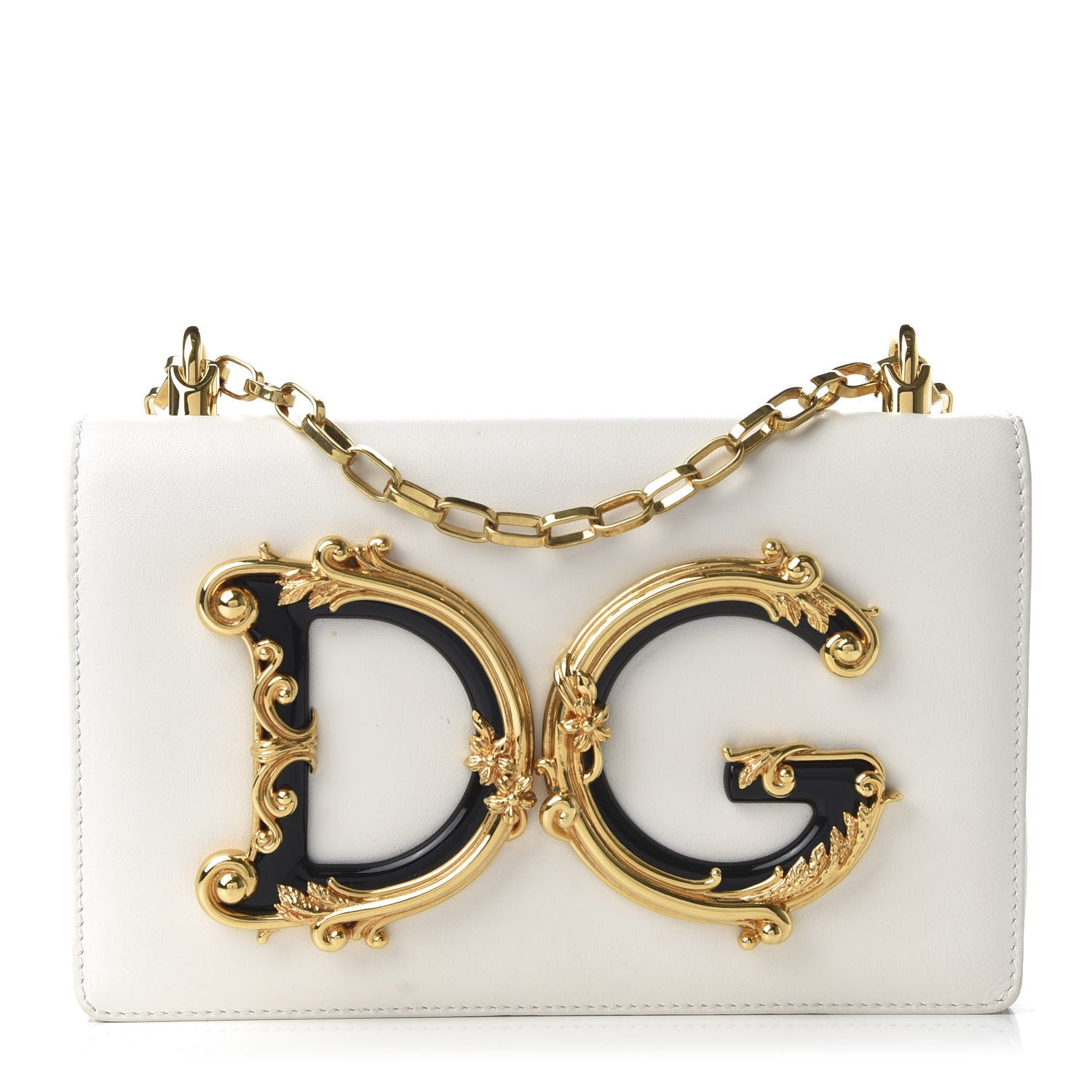 Dolce & Gabbana Nappa DG Girls Shoulder Bag White 1 of 9