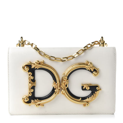 Dolce & Gabbana Nappa DG Girls Shoulder Bag White 1 of 9
