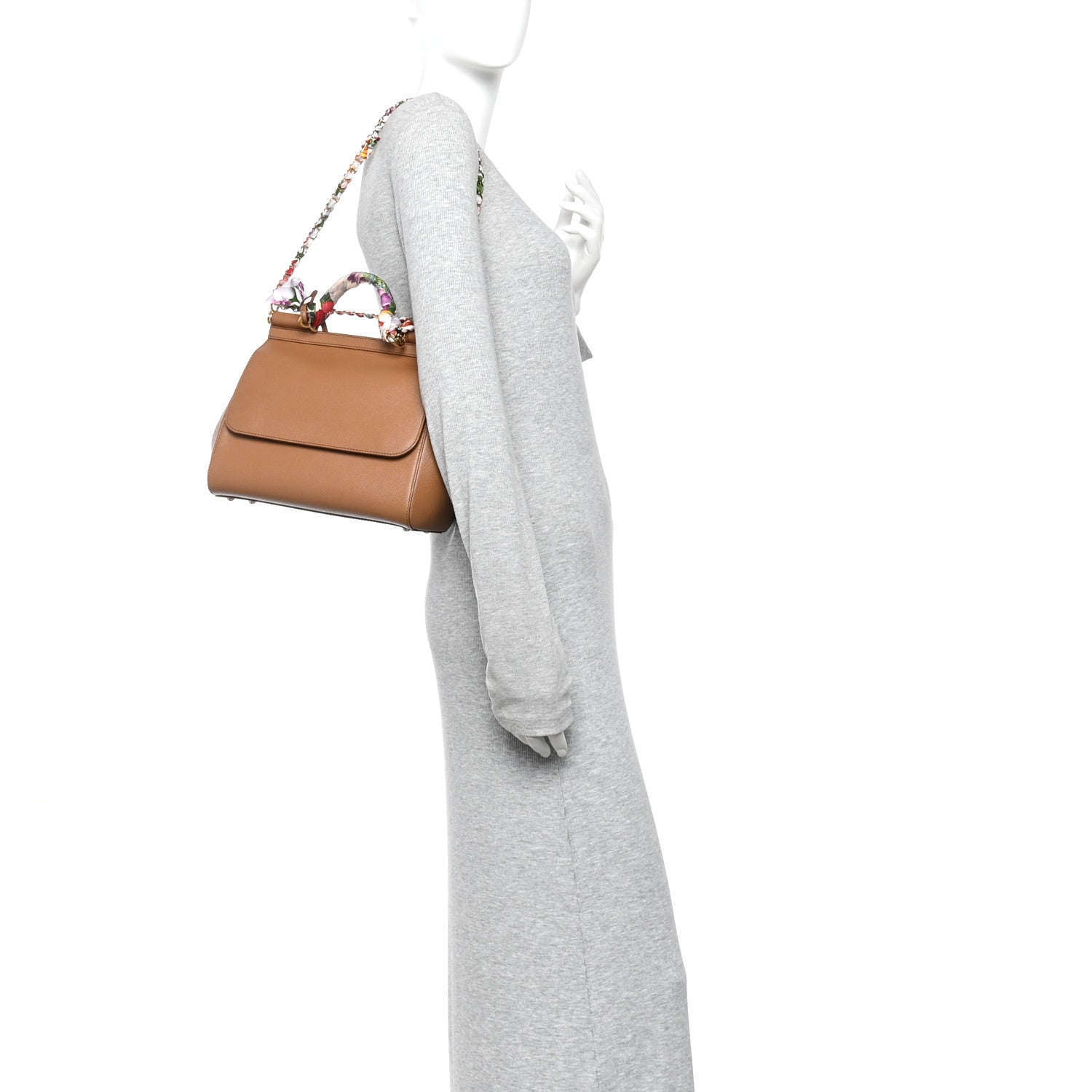 Dolce & Gabbana Dauphine Medium Miss Sicily Satchel With Scarf
