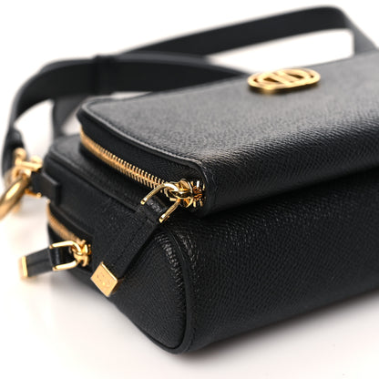 Christian Dior Grained Calfskin Caro Double Pouch Black 8 of 9