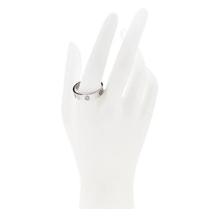 Cartier 18K White Gold 5.5mm LOVE Ring 69 12.5 2 of 5