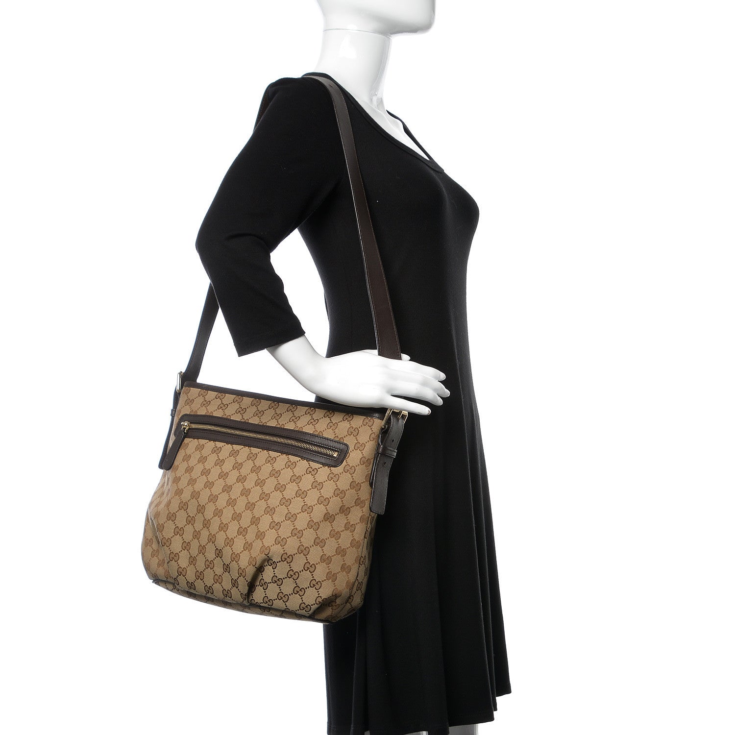 Gucci Monogram Messenger Bag Dark Brown 2 of 9
