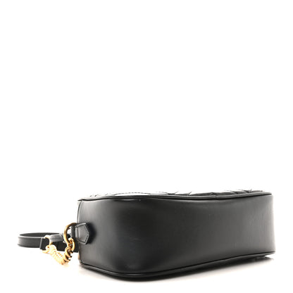 Gucci Calfskin Matelasse Small GG Marmont Chain Shoulder Bag Black 4 of 10