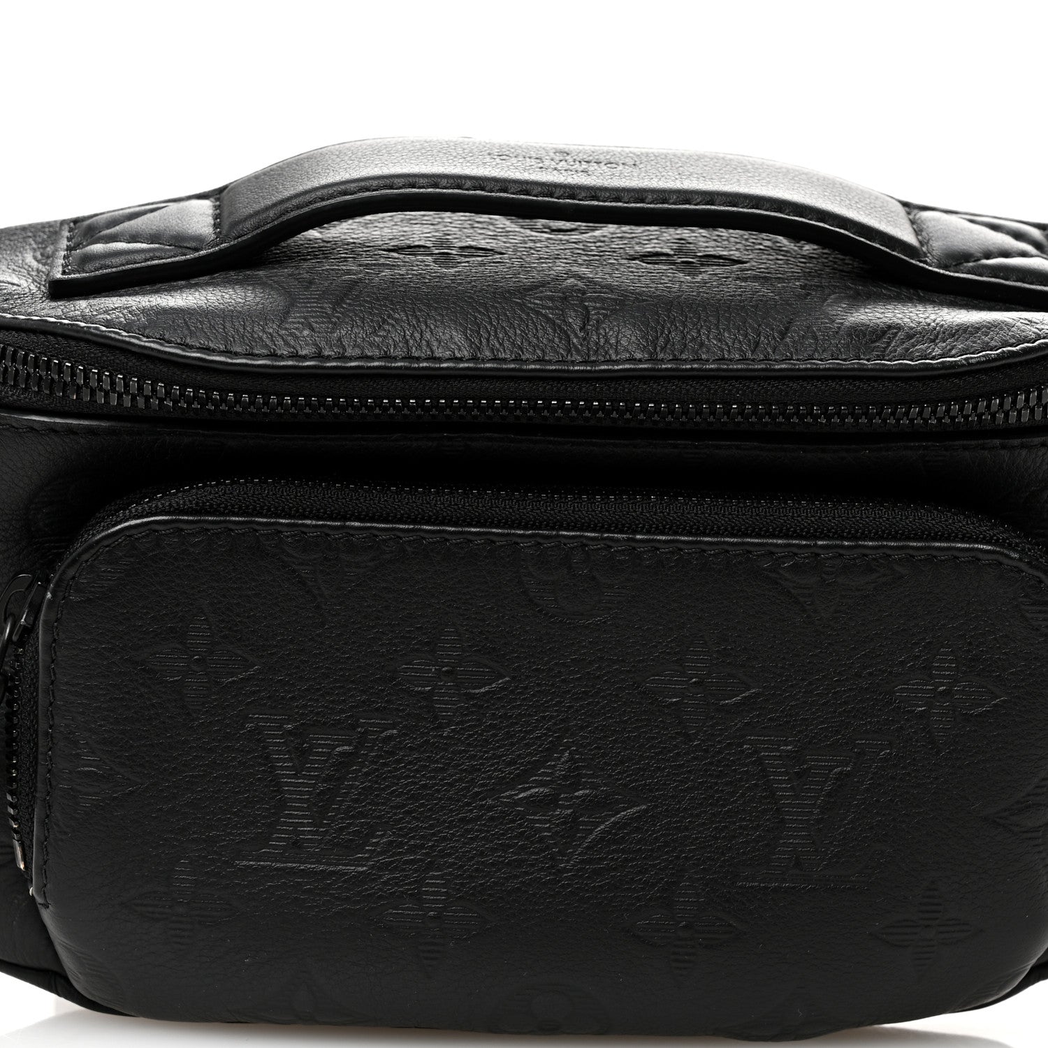 Louis Vuitton Calfskin Monogram Shadow Rush Bumbag Black 8 of 10