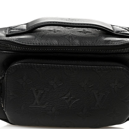 Louis Vuitton Calfskin Monogram Shadow Rush Bumbag Black 8 of 10