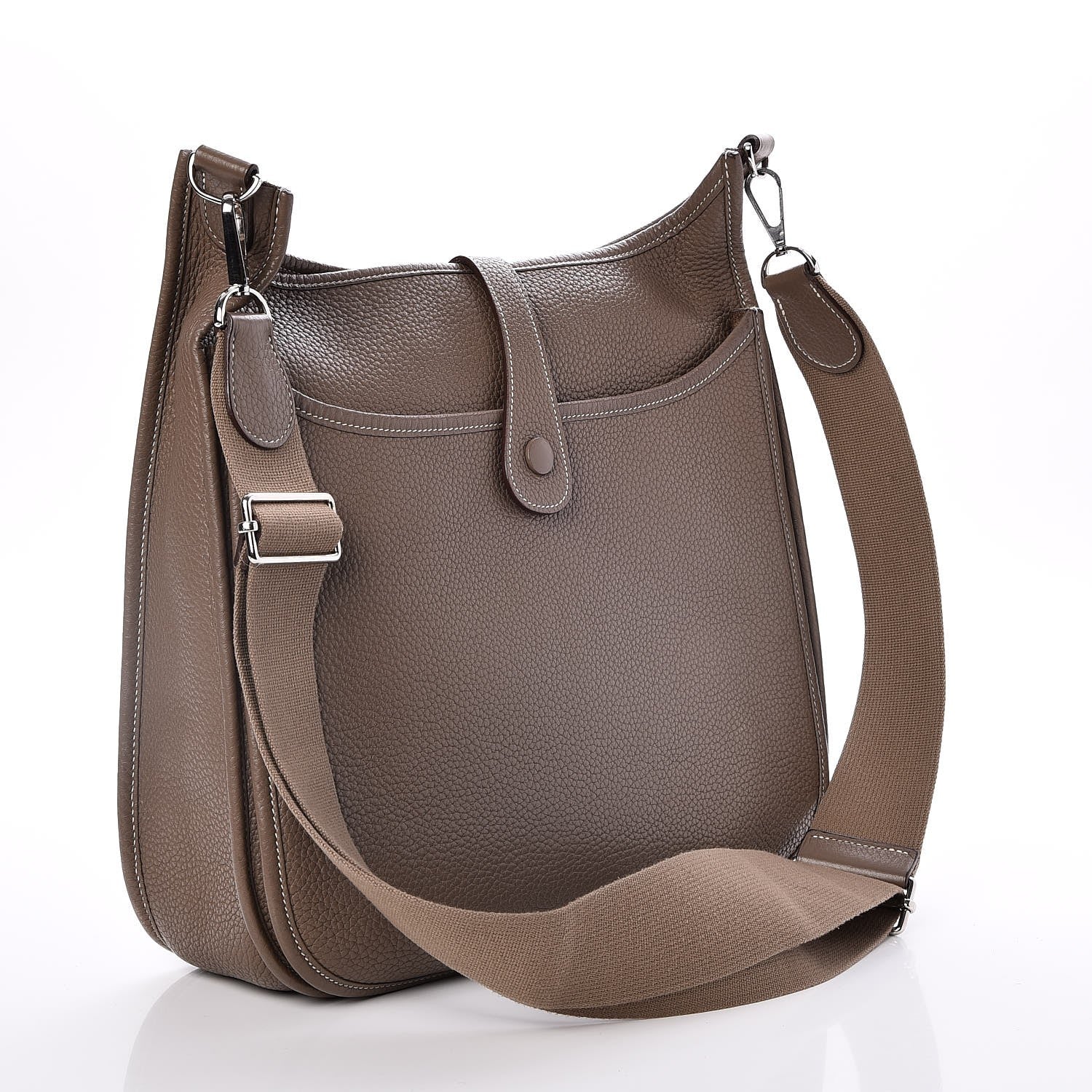 Hermes Taurillon Clemence Evelyne III GM Etoupe 3 of 7