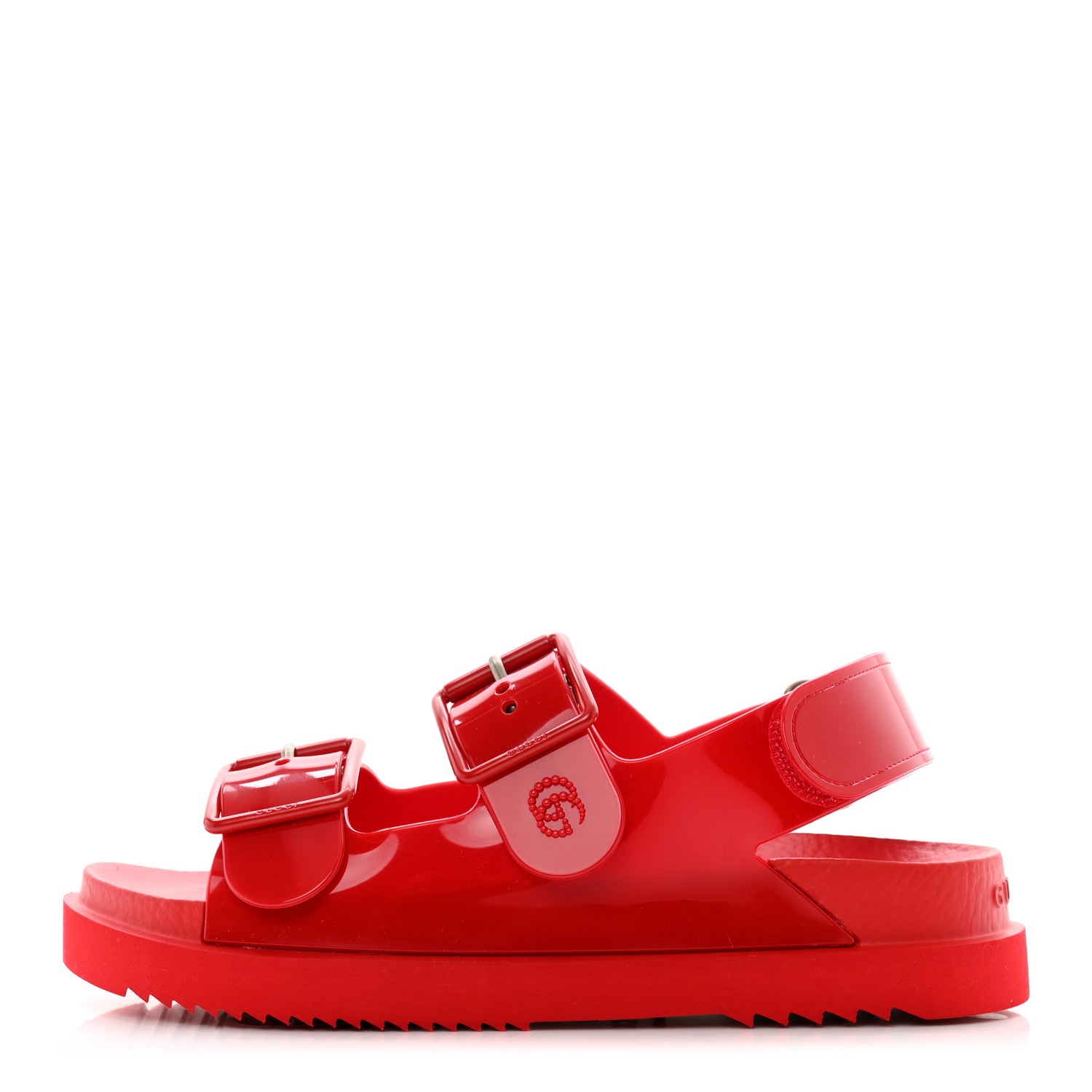Gucci Rubber Mini Double G Womens Isla Dad Sandals 35 Maple Red 1 of 8