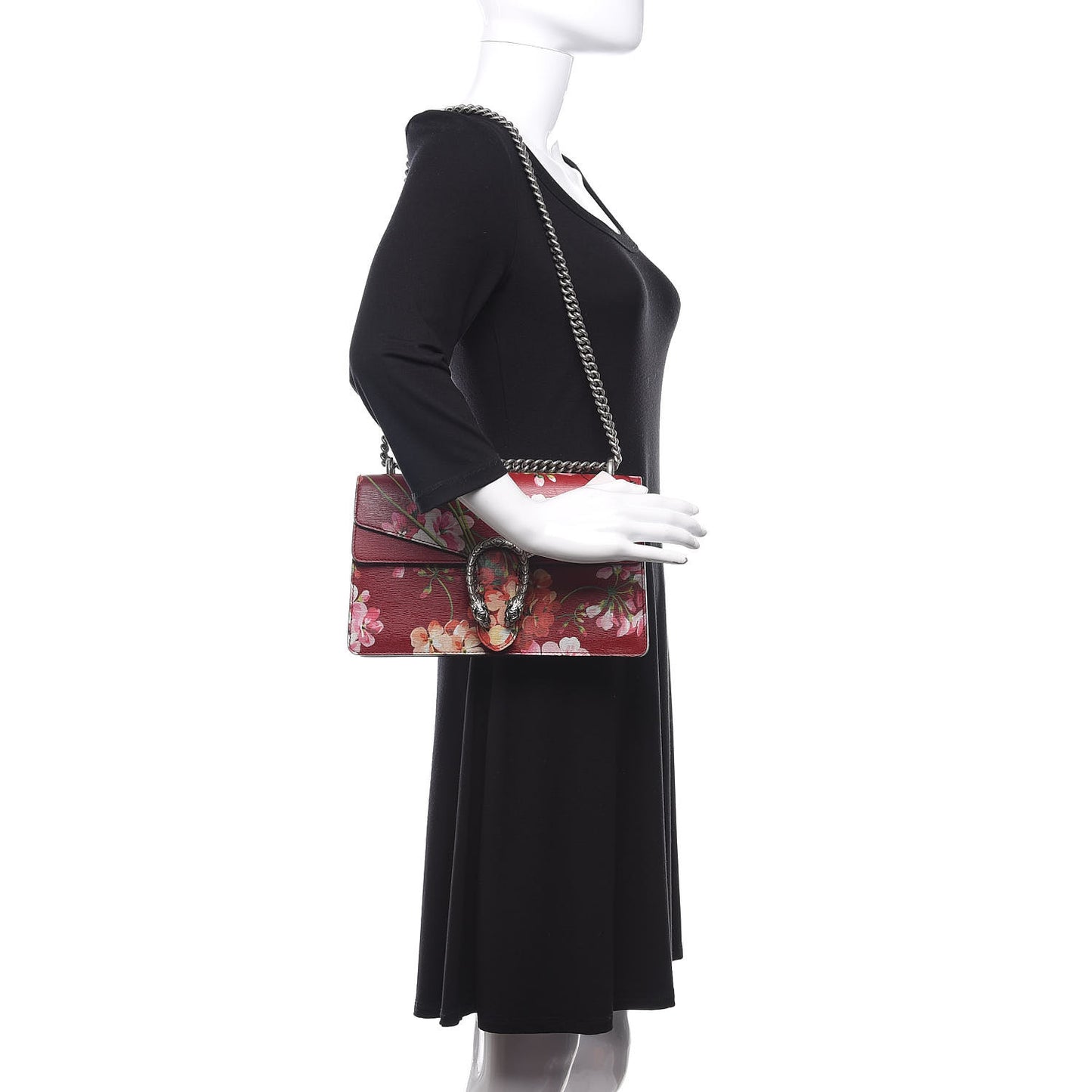 Calfskin Blooms Print Small Dionysus Shoulder Bag Romantic Cherry Multicolor