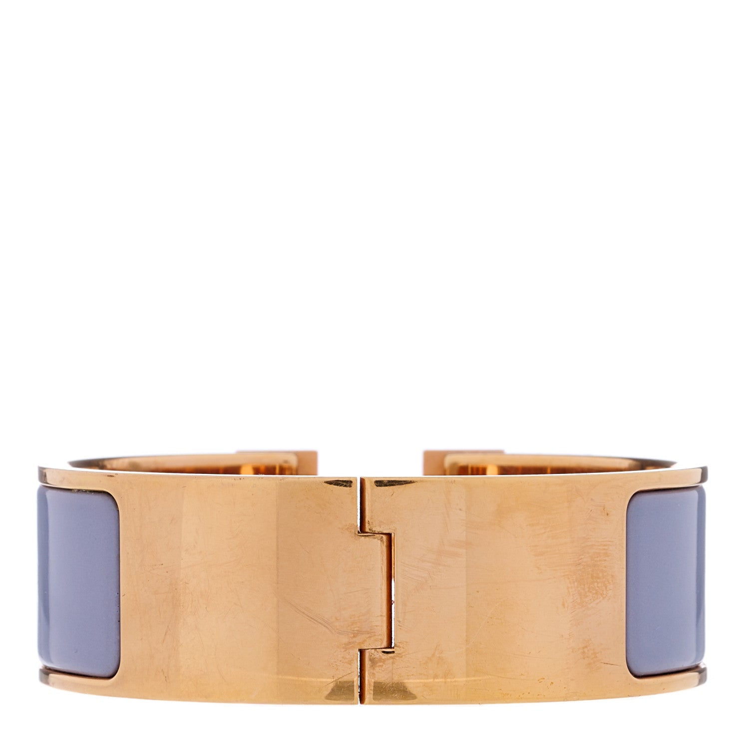 Hermes Enamel Wide Clic Clac H Bracelet PM Bleu Lin 2 of 4