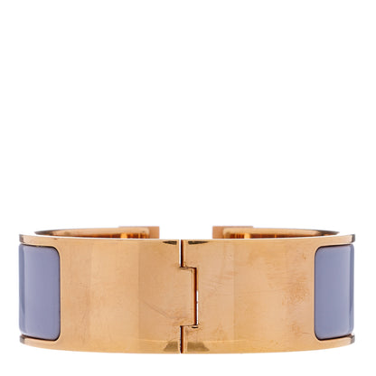 Hermes Enamel Wide Clic Clac H Bracelet PM Bleu Lin 2 of 4