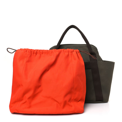 Hermes Toile Sac De Pansage Groom Kaki Feu 1 of 9