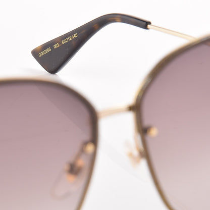 Gucci Square Frame Sunglasses GG0228S Gold 5 of 7