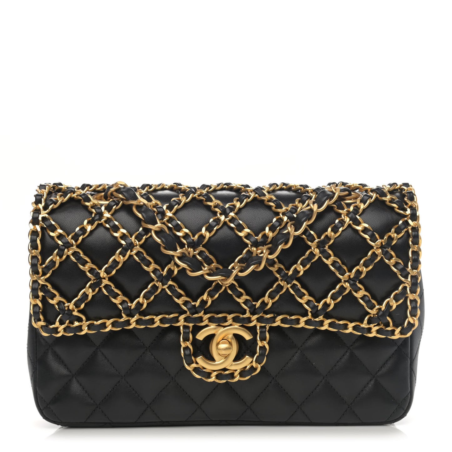 Lambskin Timeless Classic Chained Double Flap Black