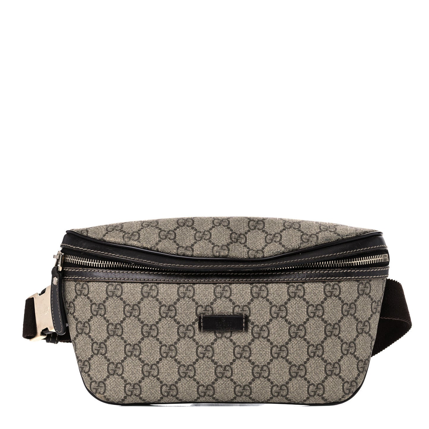 GG Supreme Monogram Belt Bag Dark Brown