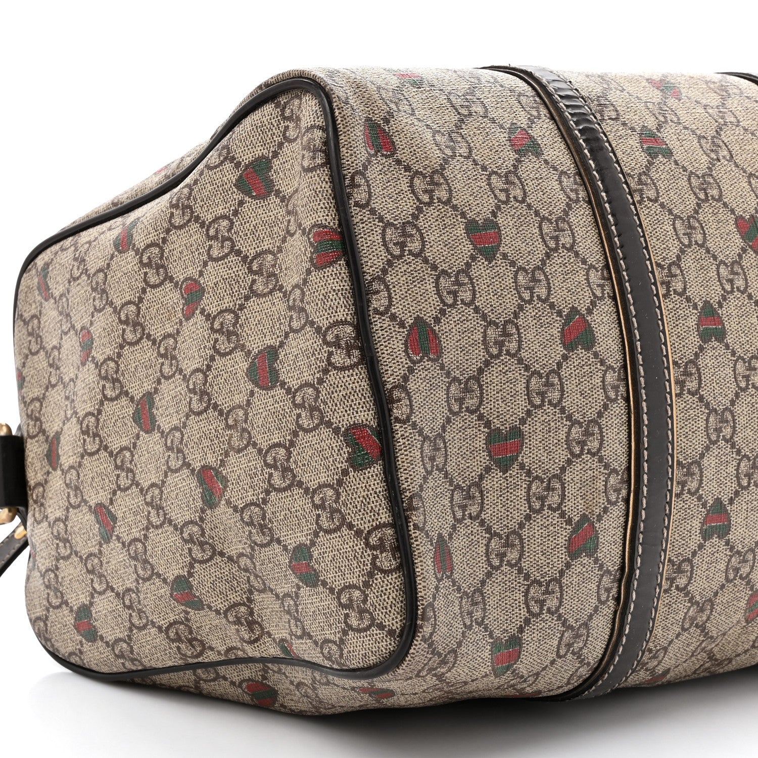 Gucci GG Plus Monogram Hearts Medium Joy Boston Dark Brown 10 of 15