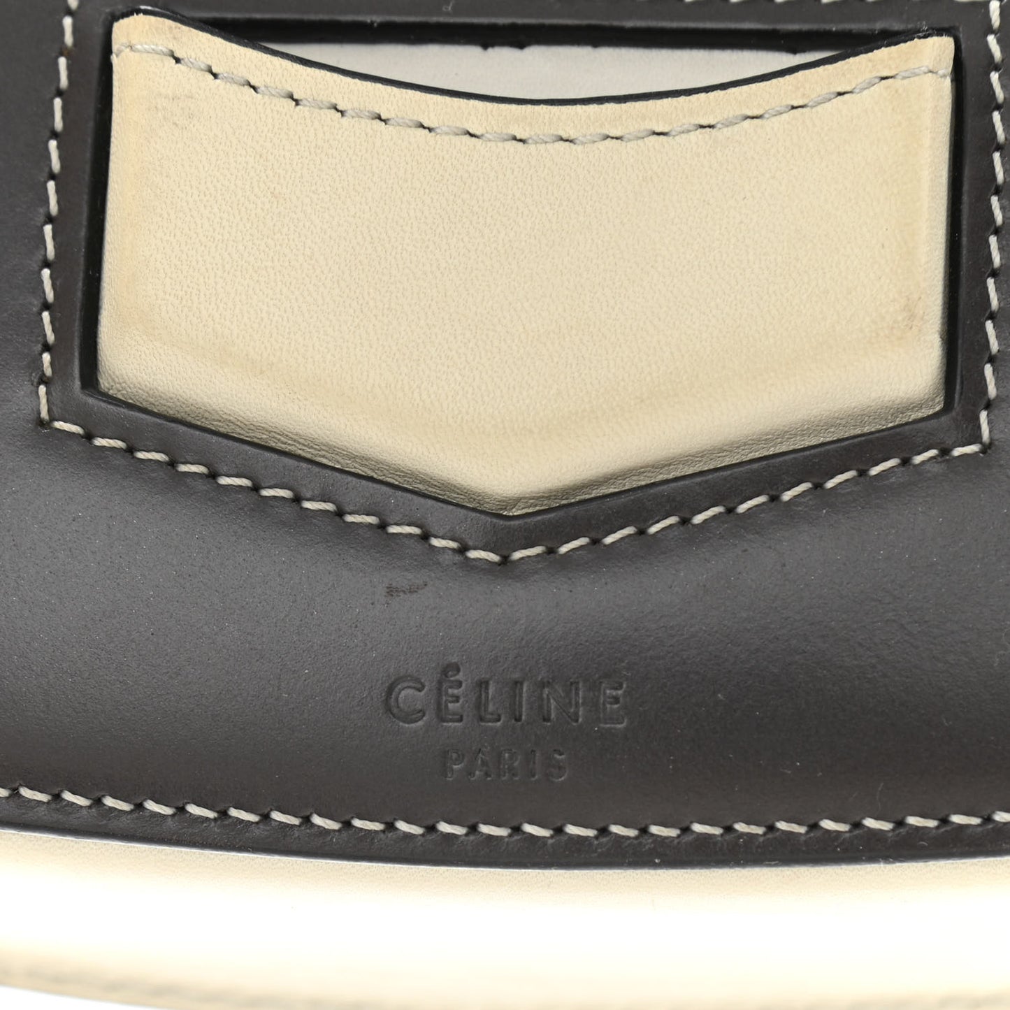 Glazed Calfskin Small Bi-Color Trotteur Dark Grey