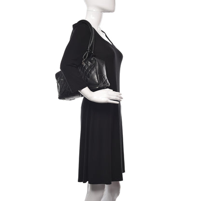 Chanel Calfskin Quilted Large Cambon Bowler Black 2 of 23