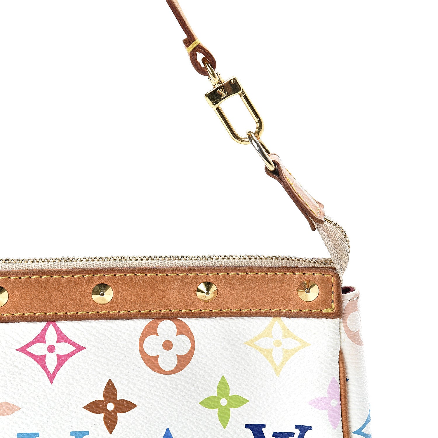 Louis Vuitton Monogram Multicolor Pochette Accessories White 8 of 15