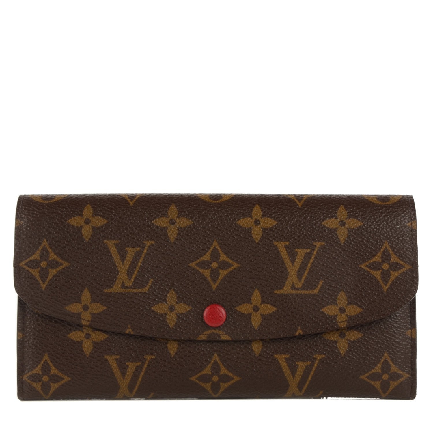 Louis Vuitton Damier Ebene Emilie Wallet Red 1 of 8