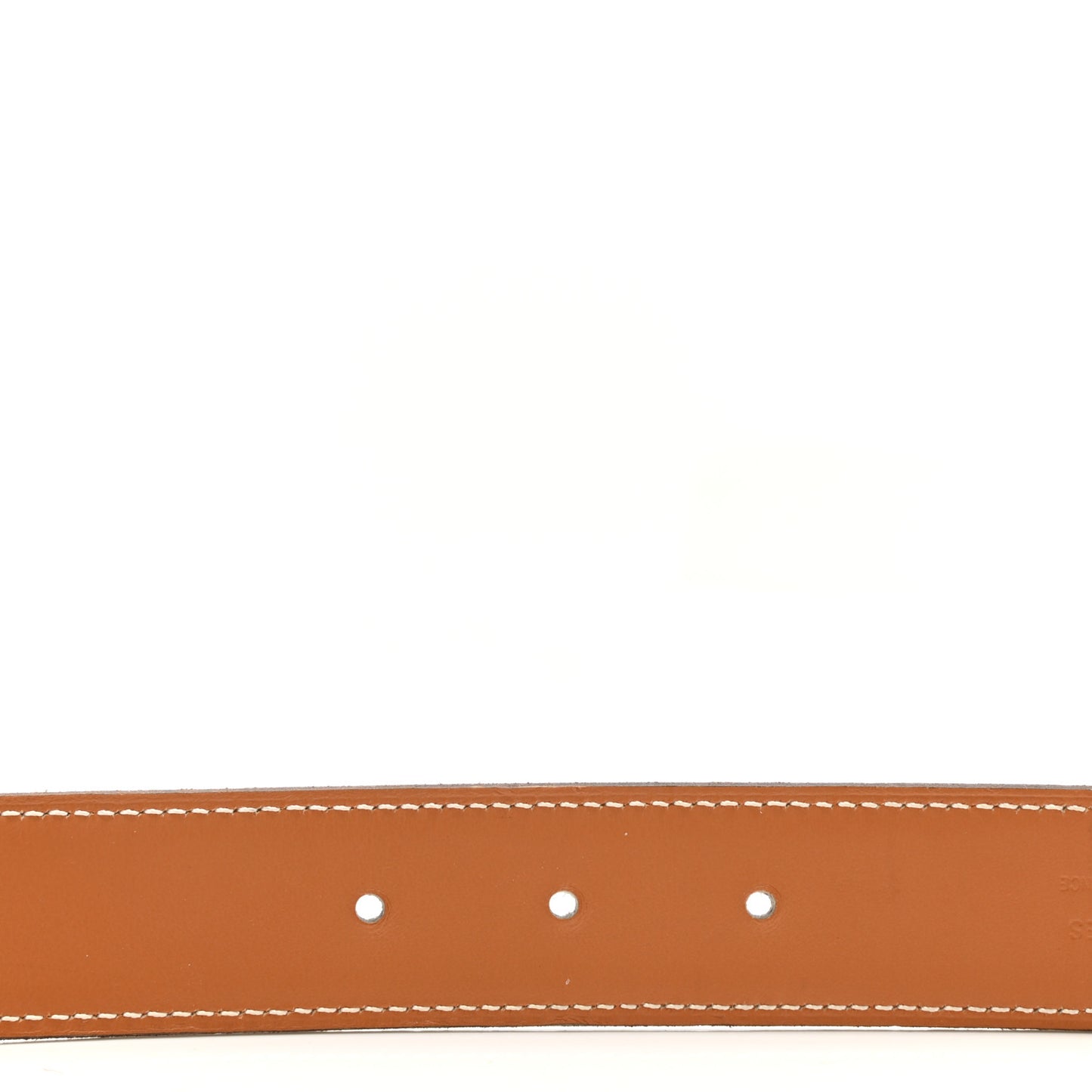 Epsom Box Strie H Belt 90 White Gold