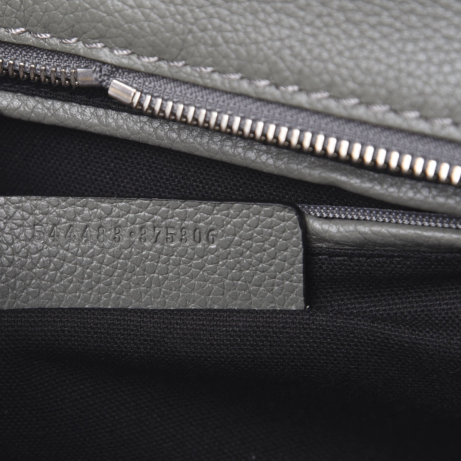 Alexander McQueen Pebbled Calfskin Small Skull Padlock Zip Around Tote Dark Grey 6 of 10