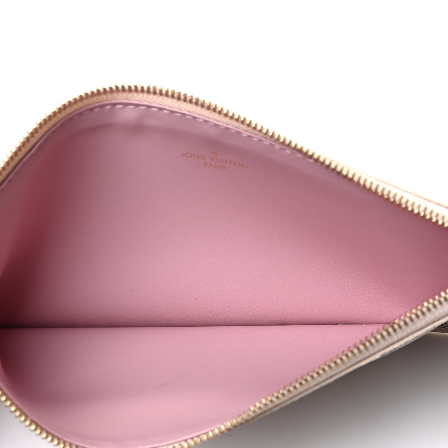 Louis Vuitton Damier Azur Felicie Chain Wallet Zippered Insert Rose Ballerine 4 of 4