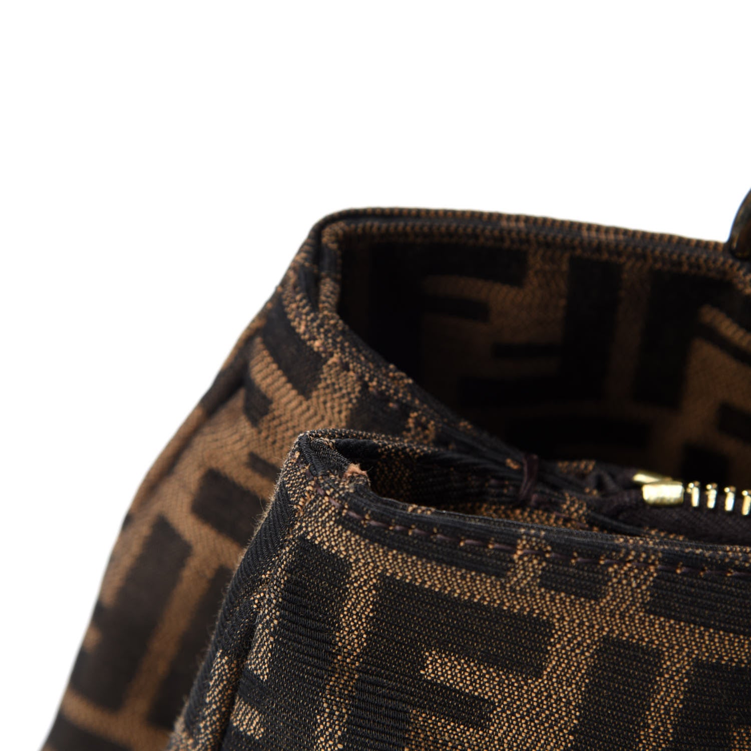 Fendi Zucca Patent Mia Tote Tobacco 9 of 13