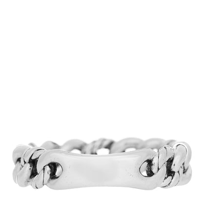 David Yurman Sterling Silver Narrow Belmont Curb Link Ring 54 7 1 of 4