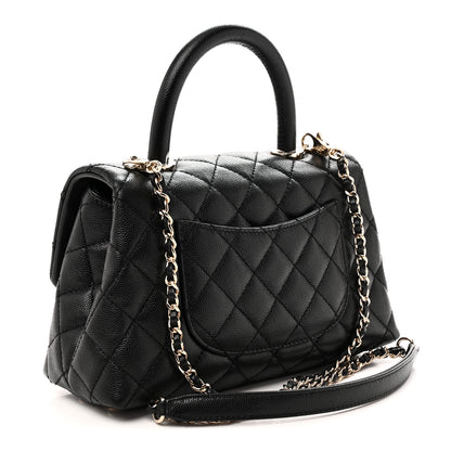 Chanel Caviar Quilted Mini Coco Handle Flap Black 3 of 11