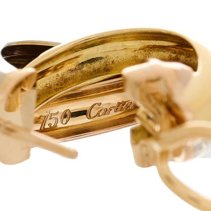 Cartier 18K Pink Yellow White Gold Small Trinity Earrings 5 of 6